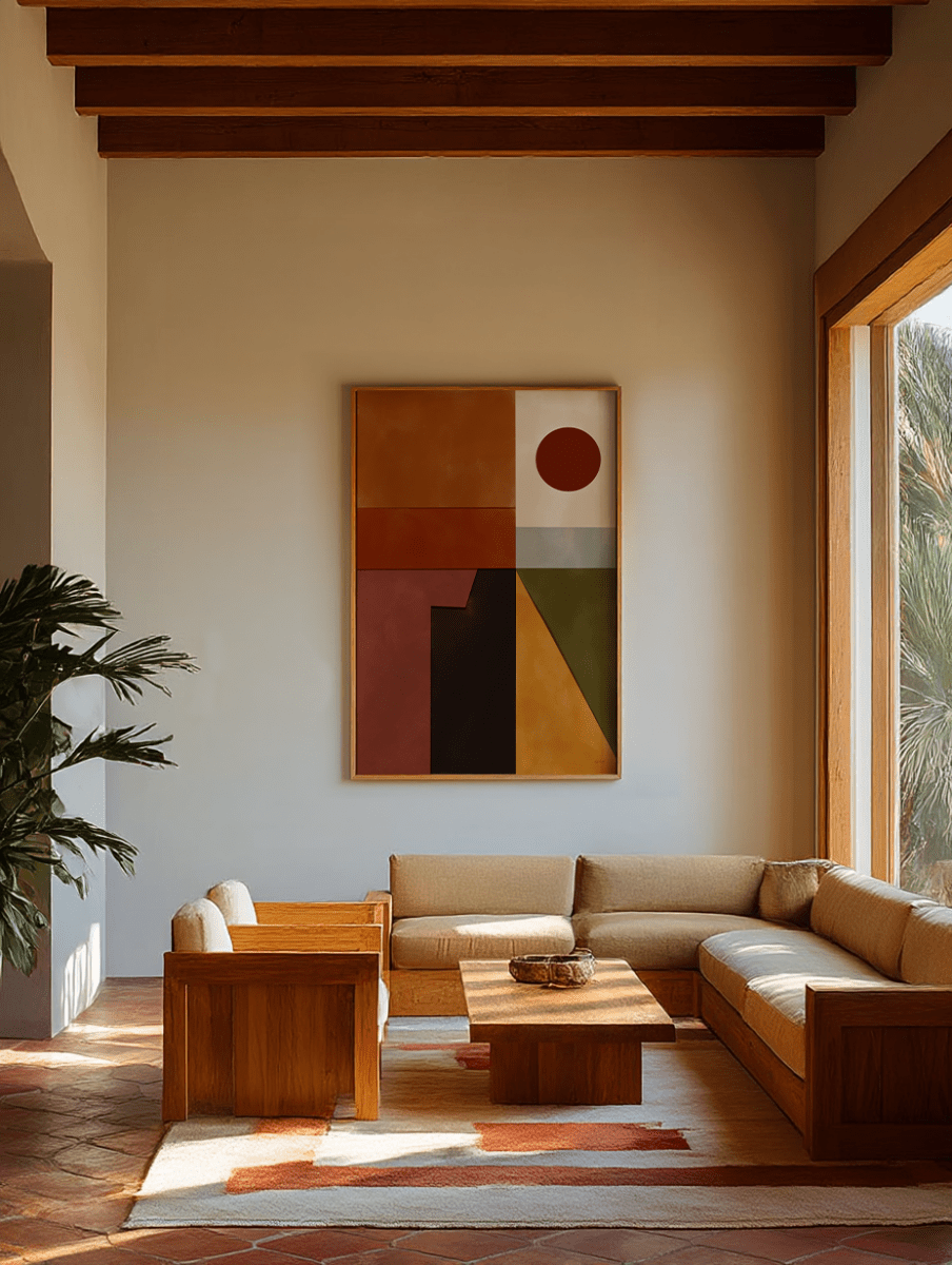 Sandgrain Studio Sun Shadows by Seb Moran | Geometric Abstract Wall Art Print