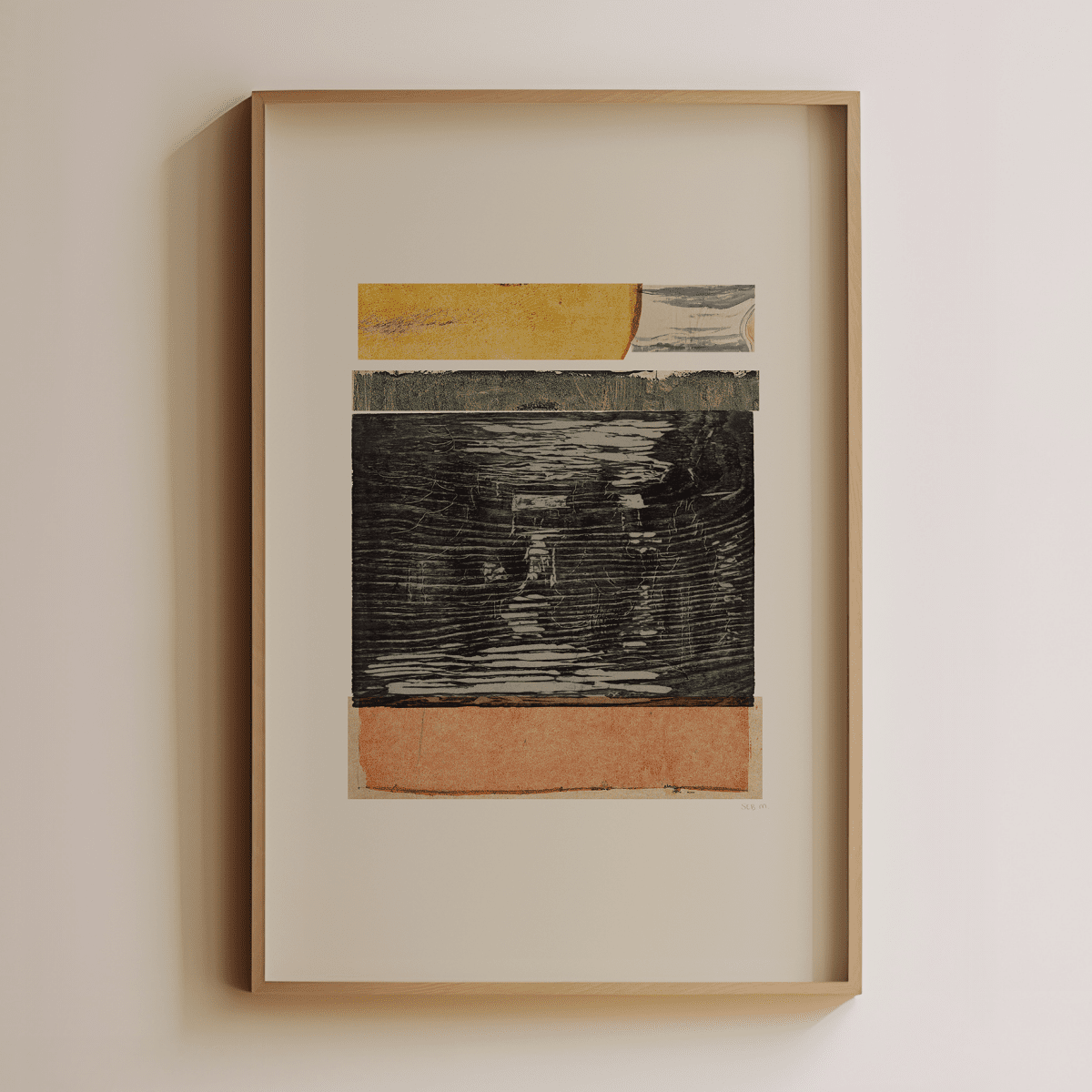 Sandgrain Studio Sunrise Abstract Art Print – Warm Minimalist Wall Decor