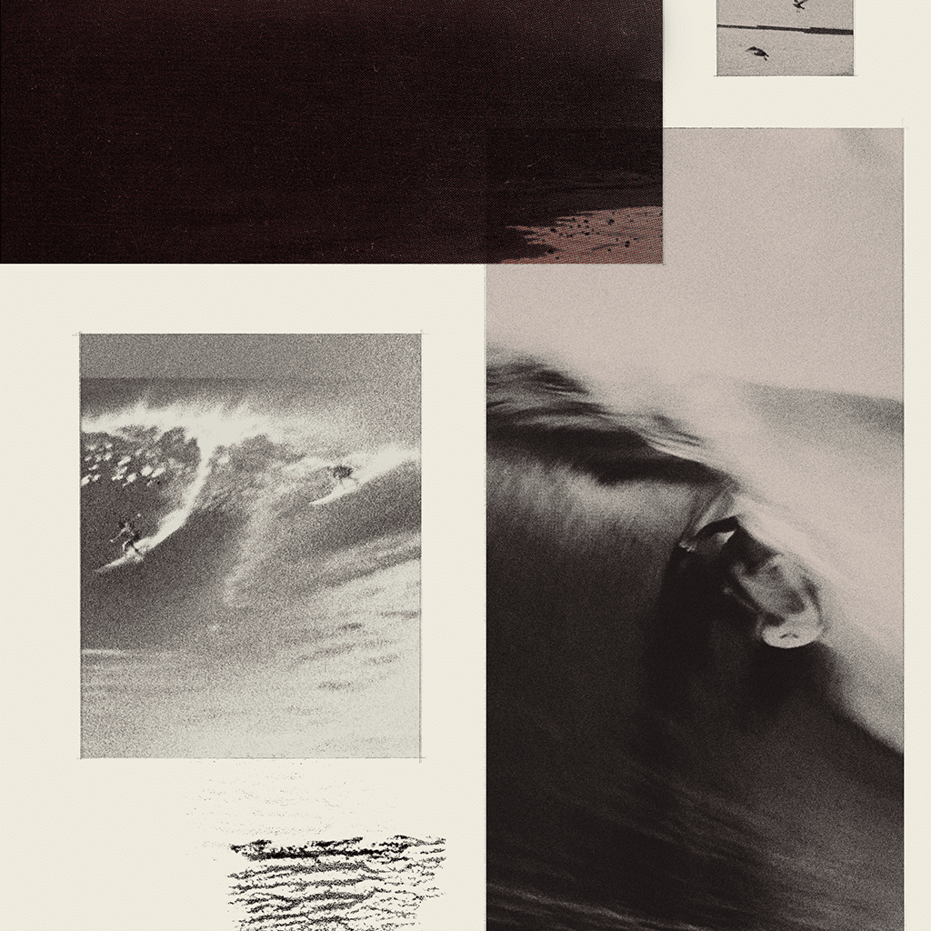Sandgrain Studio Surfing Sunset Poster - Vintage Beach Wall Art Print