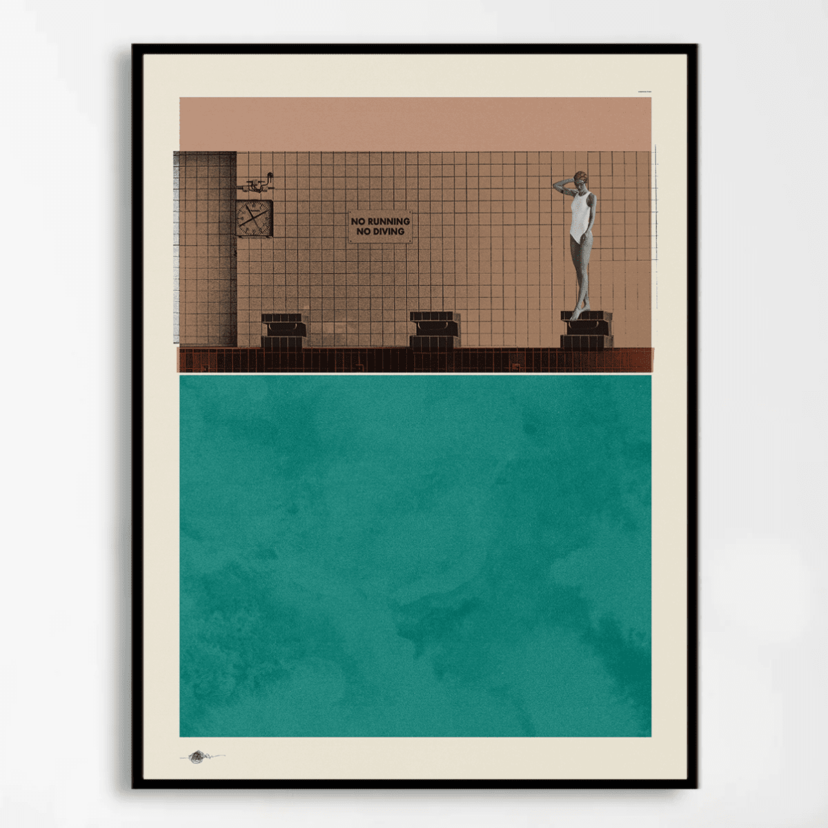 Sandgrain Studio Swimming Pool Poster - Midcentury Modern Abstract Wall Art