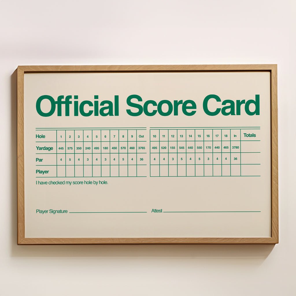 Sandgrain Studio The Masters Score Card Art Print