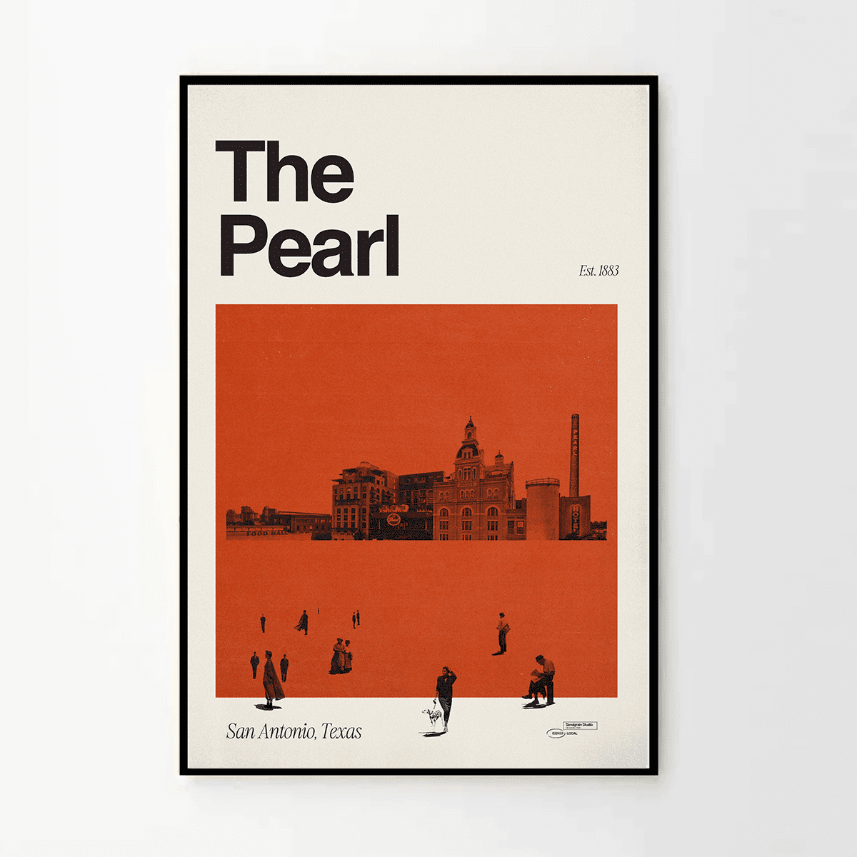 Sandgrain Studio The Pearl San Antonio Poster - Vintage Texas Wall Art Print