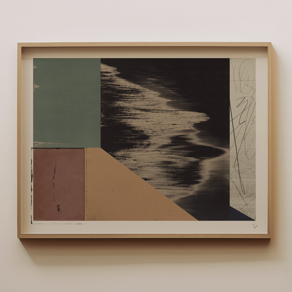 Sandgrain Studio The Tide Abstract Art Print – Midcentury Modern Wall Decor