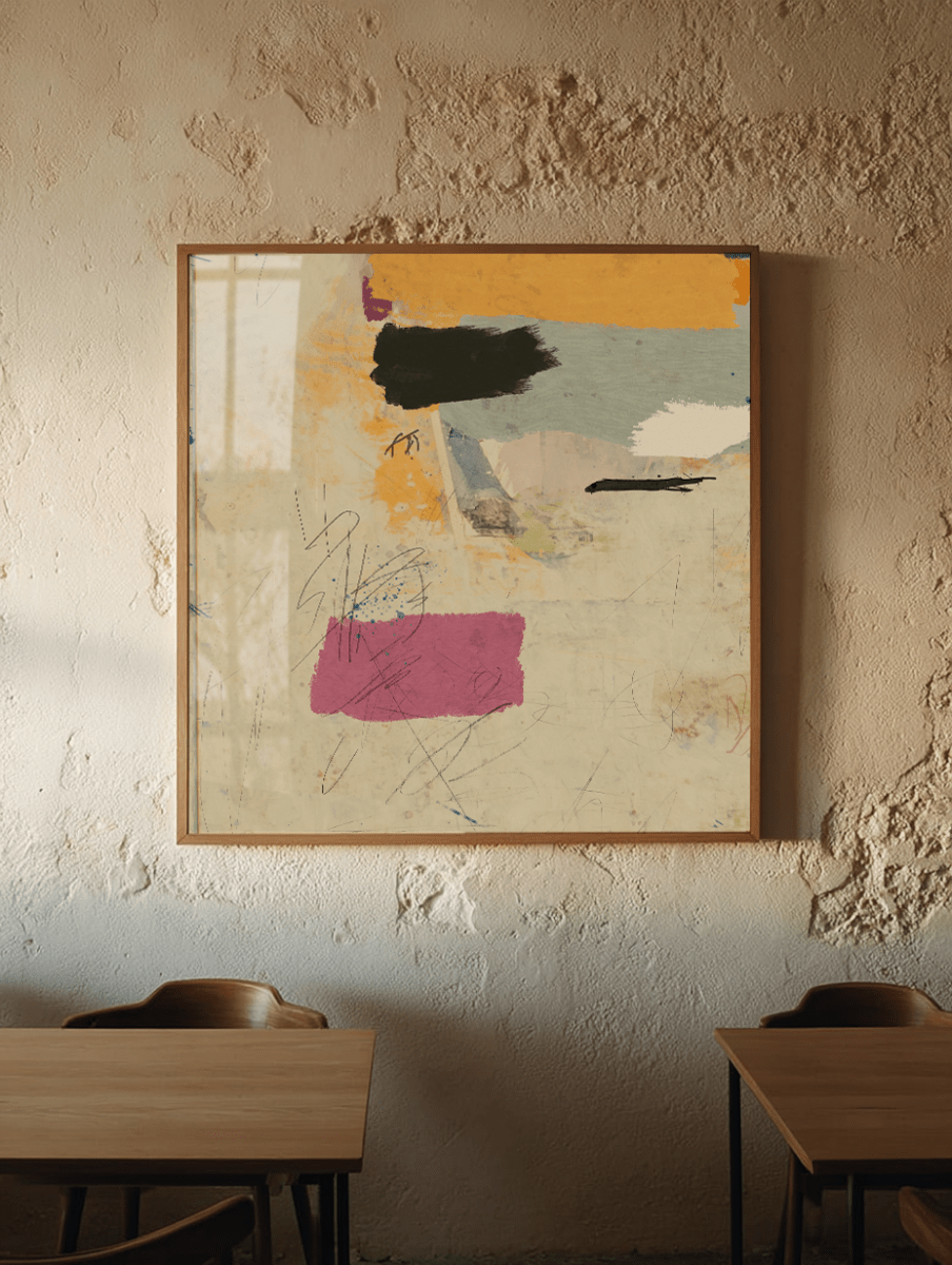 Sandgrain Studio Tierra y Cielo | Abstract Floral-Inspired Square Wall Art Print