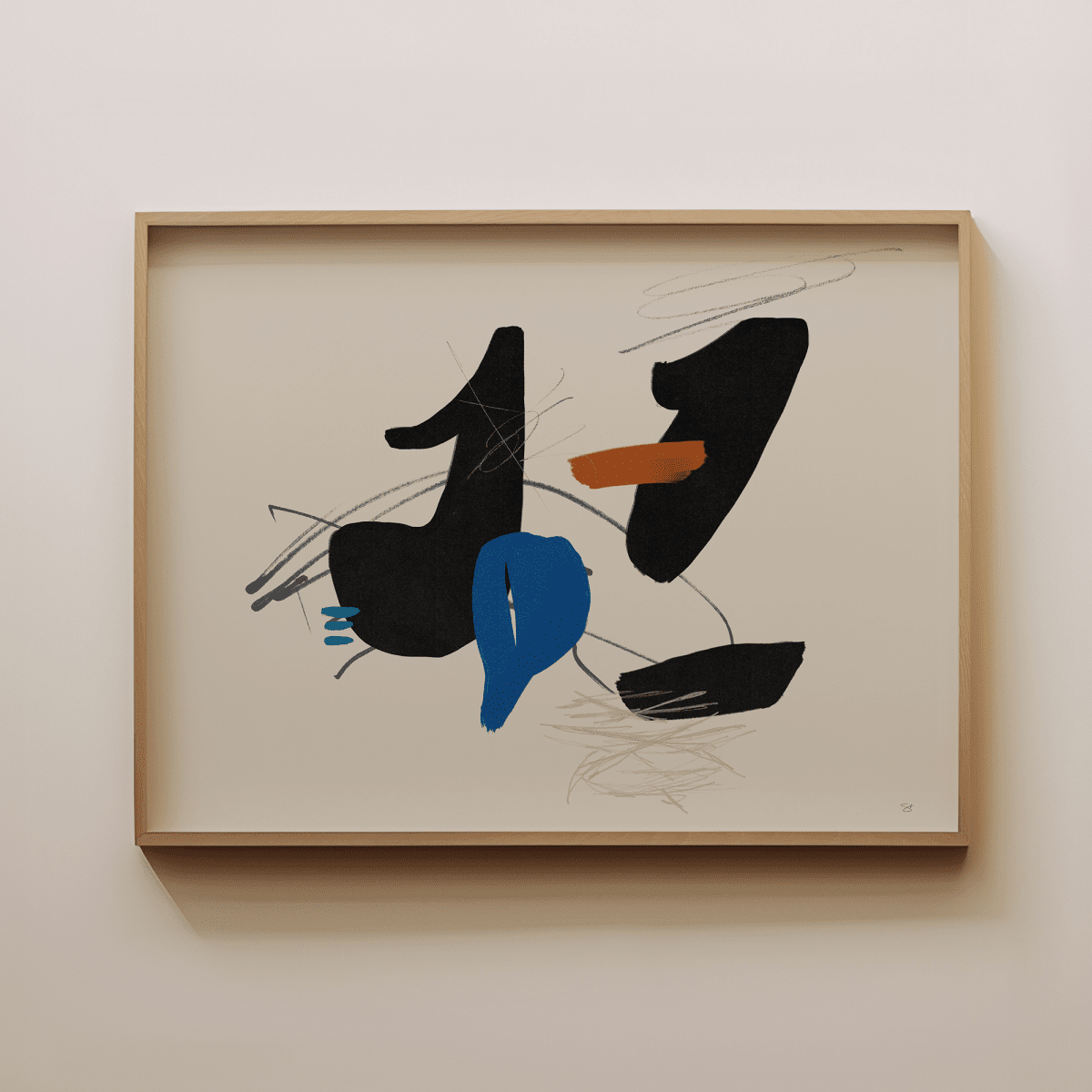 Sandgrain Studio Today Abstract Art Print – Japandi Midcentury Modern Wall Art