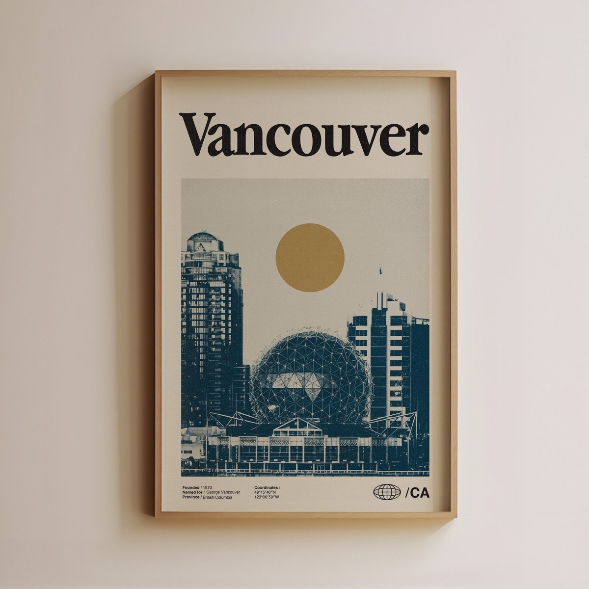 Sandgrain Studio Vancouver Canada Poster - Vintage Travel Wall Art Print