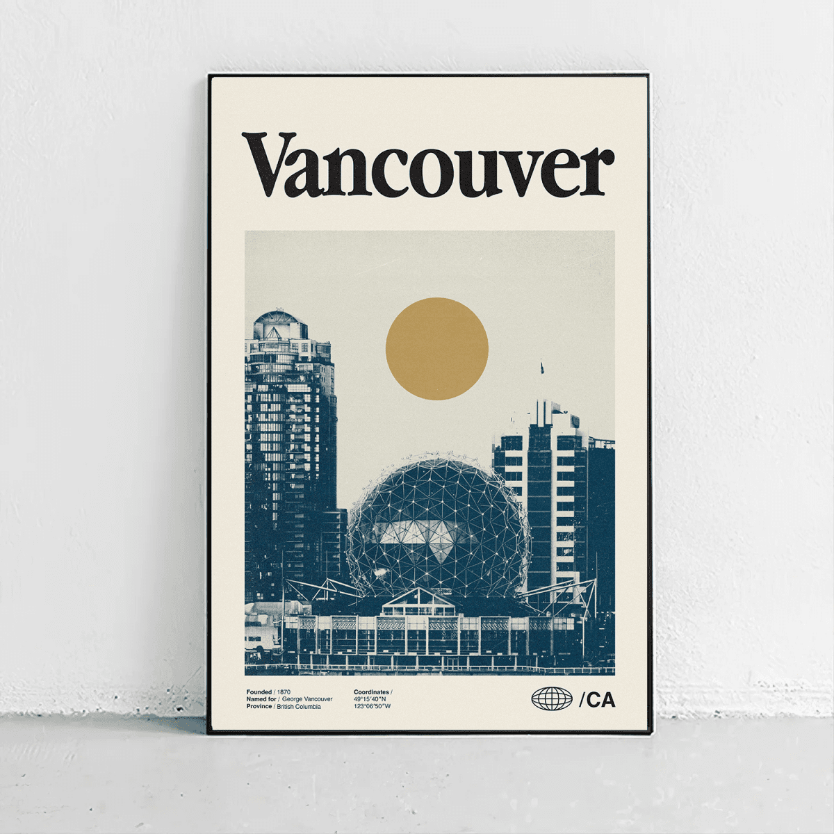 Sandgrain Studio Vancouver Canada Poster - Vintage Travel Wall Art Print