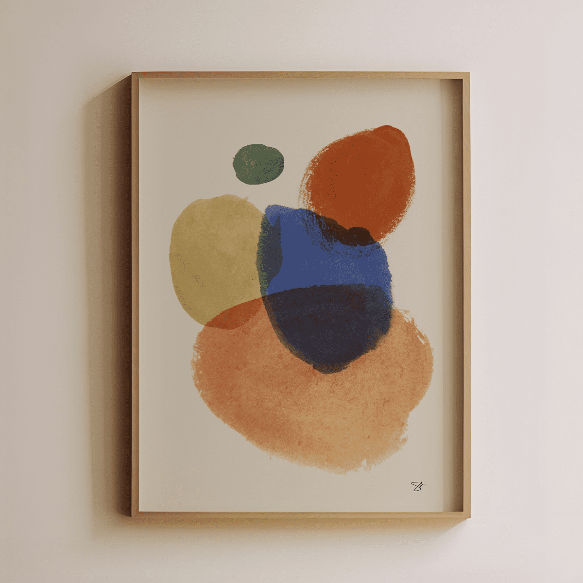 Sandgrain Studio Watercolor Abstract Art Print - Midcentury Modern Wall Art Poster