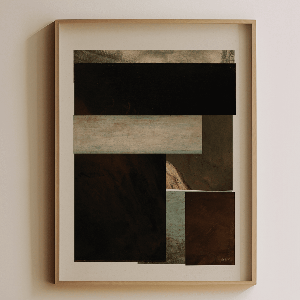 Sandgrain Studio Where the Light Breaks Through Art Print – Japandi Abstract Wall Art