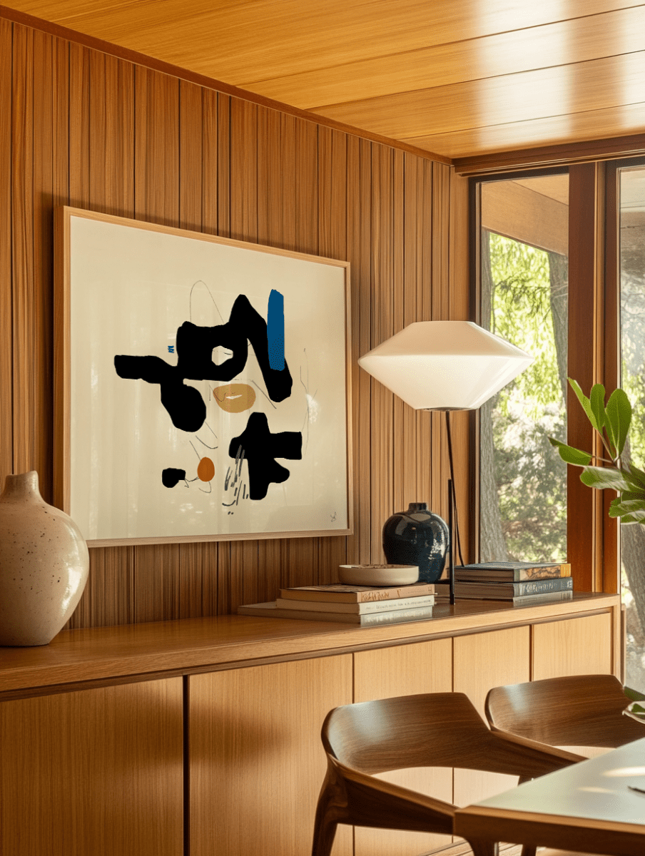 Sandgrain Studio Yesterday Abstract Art Print – Nostalgic Minimalist Wall Decor