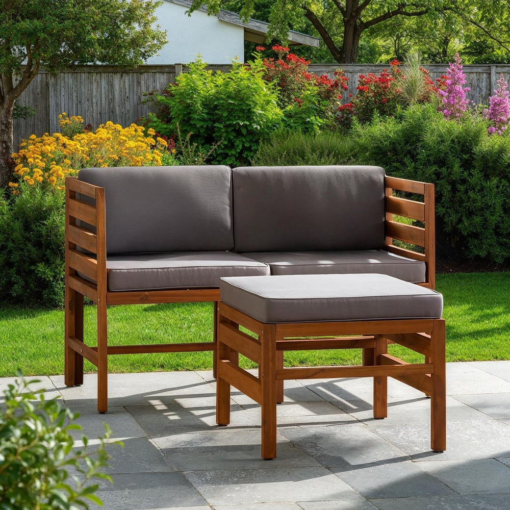 
                      
                        Walker Edison Sanibel 3 - Piece Modular Acacia Chairs and Ottoman - lily & onyx
                      
                    