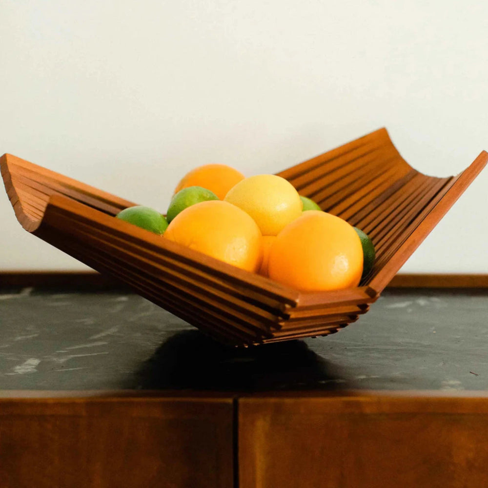 texxture Santiago Teak Fruit Bowl - lily & onyx