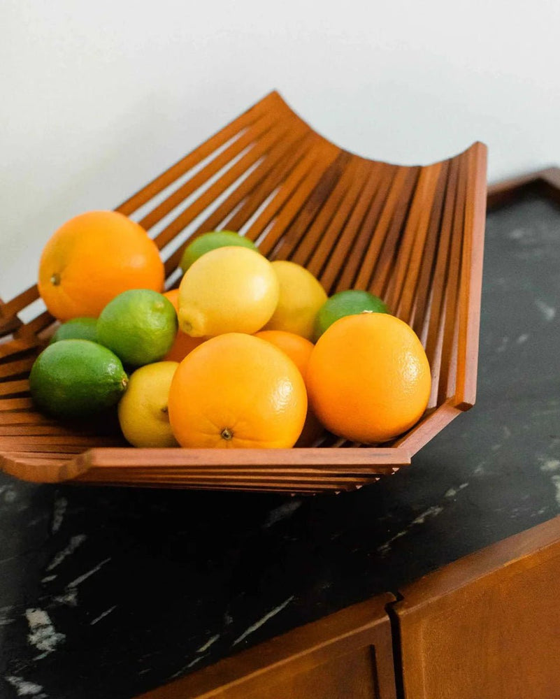 texxture Santiago Teak Fruit Bowl - lily & onyx