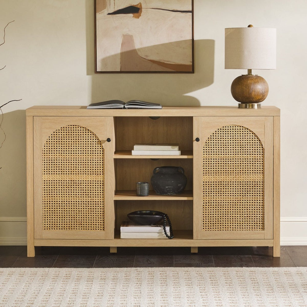 
                      
                        Walker Edison Sasha 58" 2 Door Sideboard with Arched Rattan Panels - lily & onyx
                      
                    