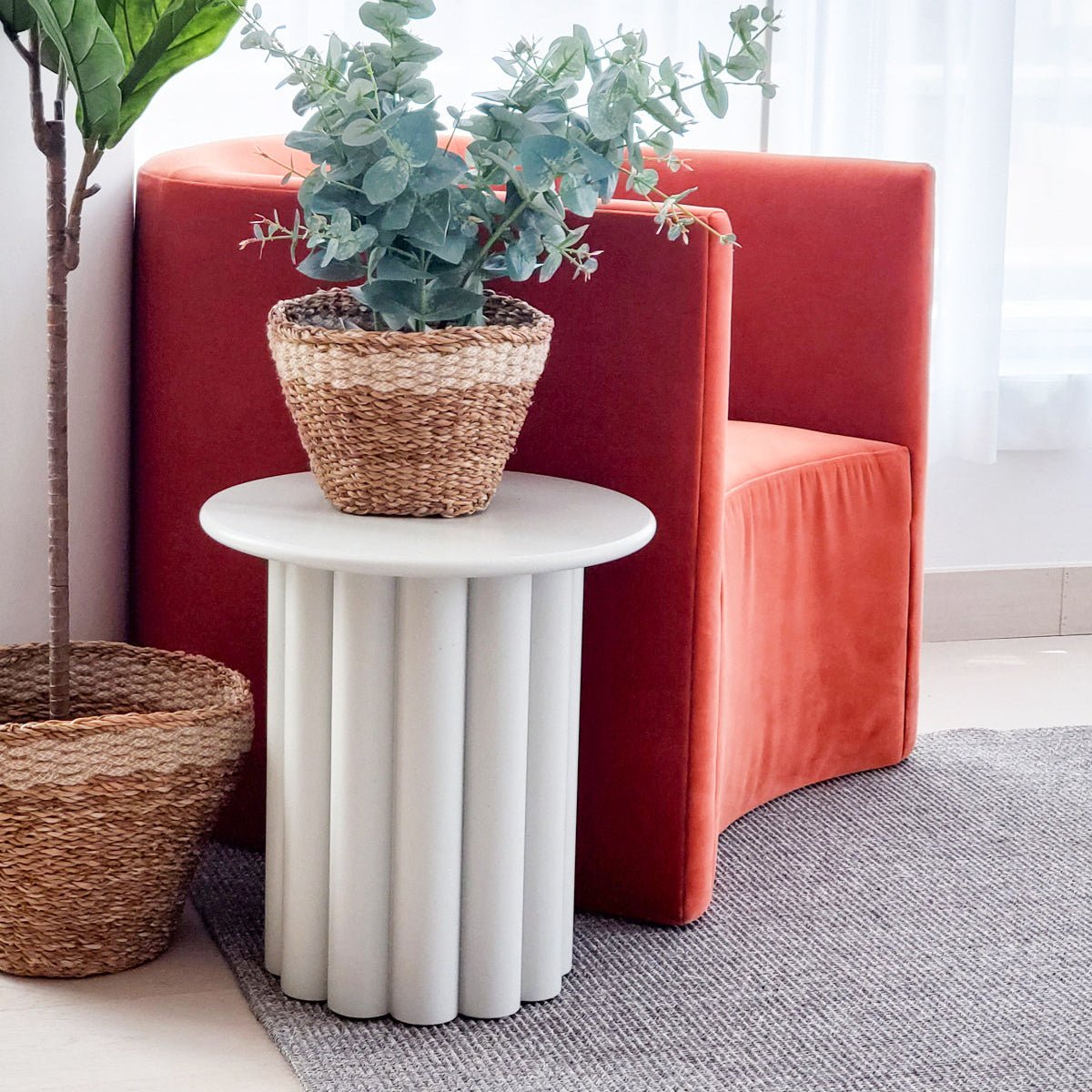 KORISSA Savar Jute & Seagrass Plant Basket