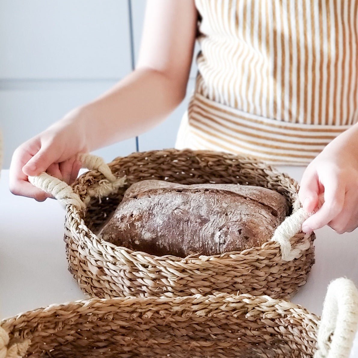 KORISSA Savar Round Bread Basket - lily & onyx