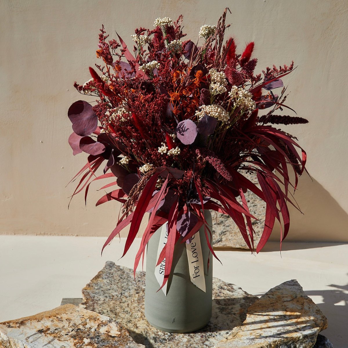 For Love Of Pampas Scarlet Bouquet - lily & onyx