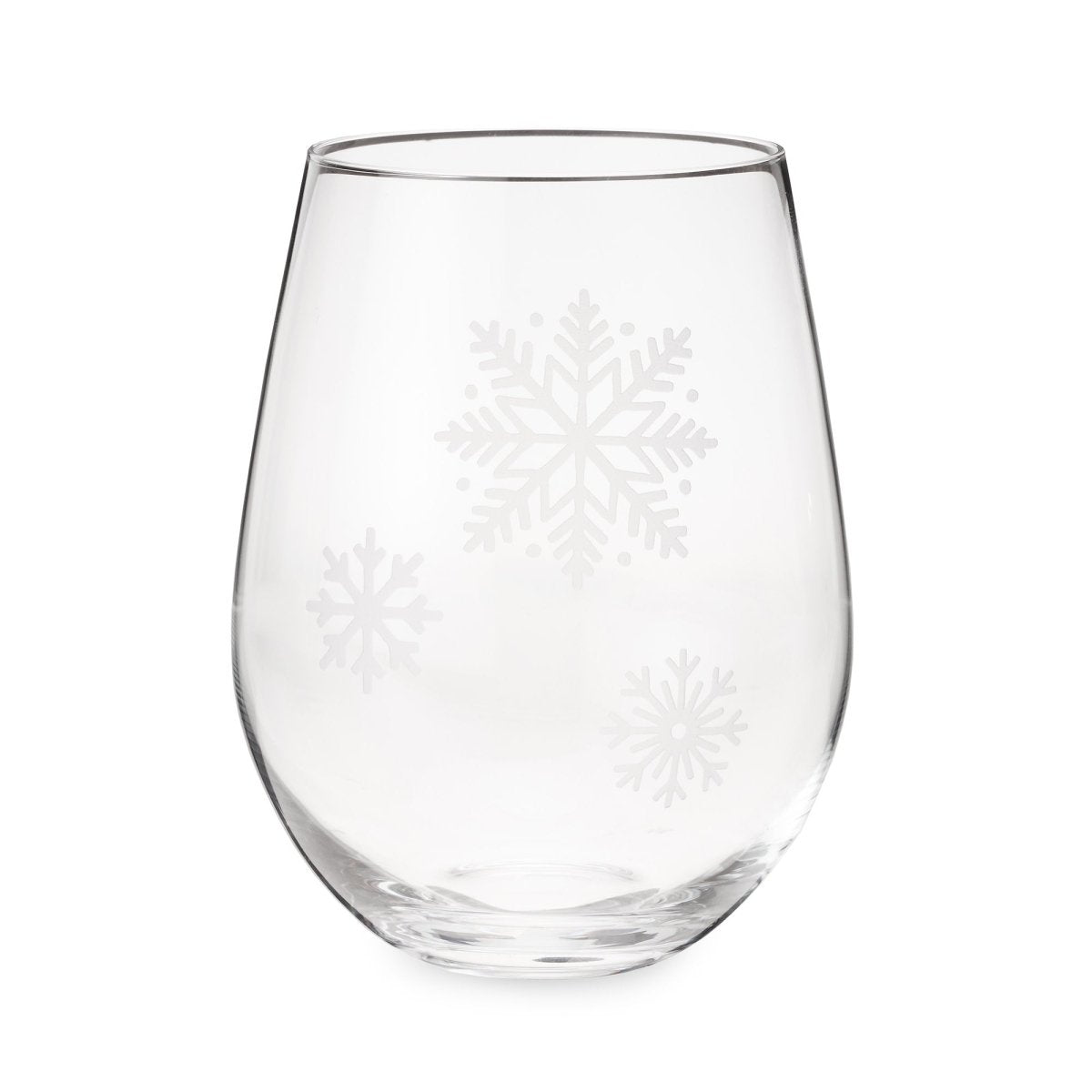 Twine Living Scattered Snowflakes Stemless Wine Glass
