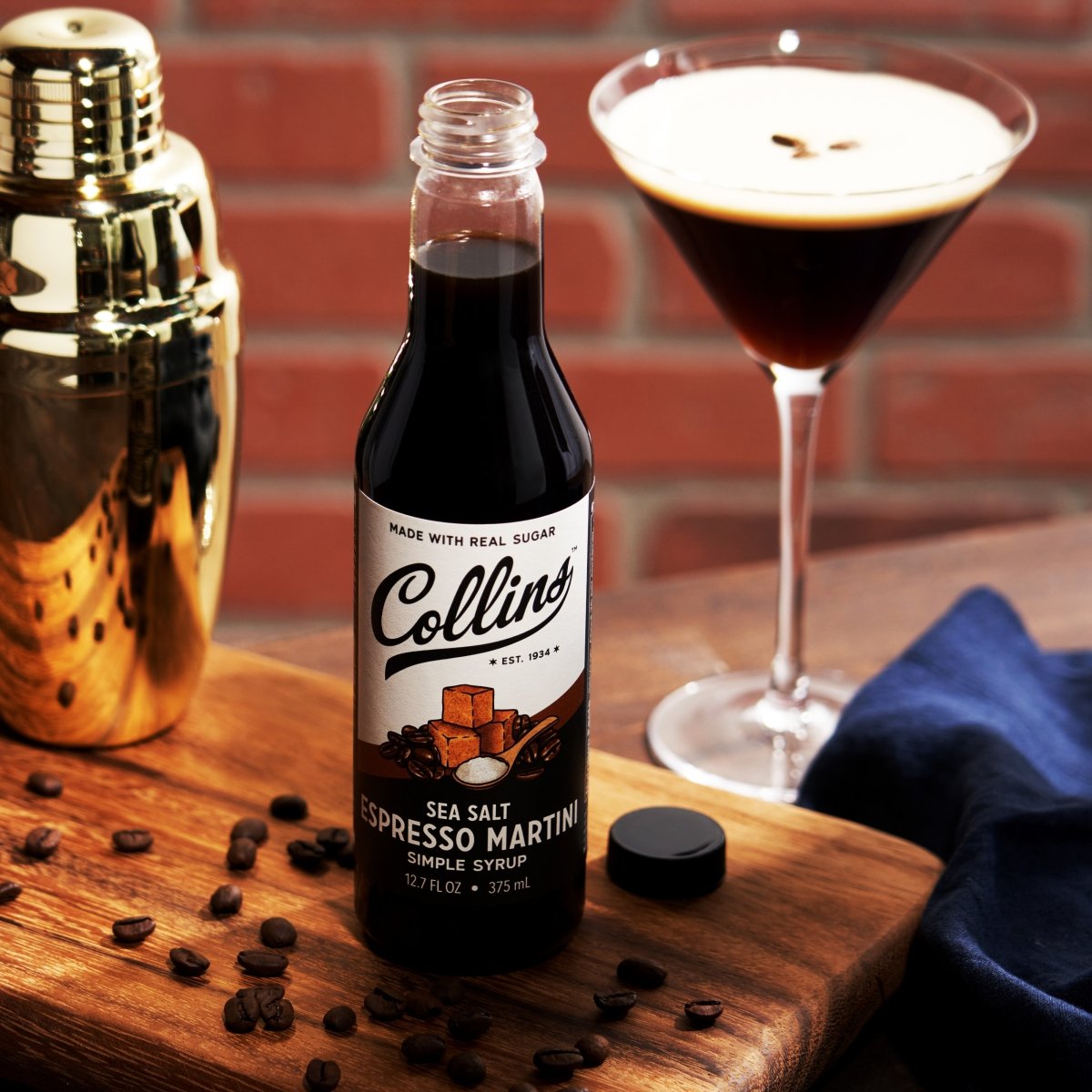 Collins Sea Salt Espresso Martini Syrup, 12.7 oz - lily & onyx
