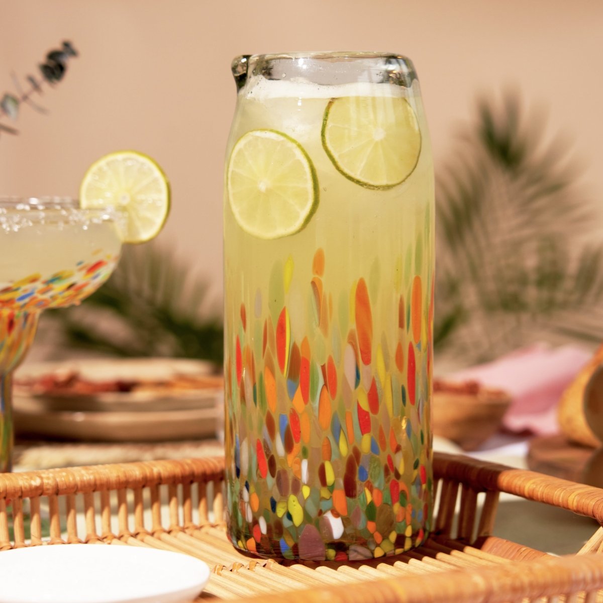 Twine Living Segunda Vida Artistico Glass Pitcher - lily & onyx
