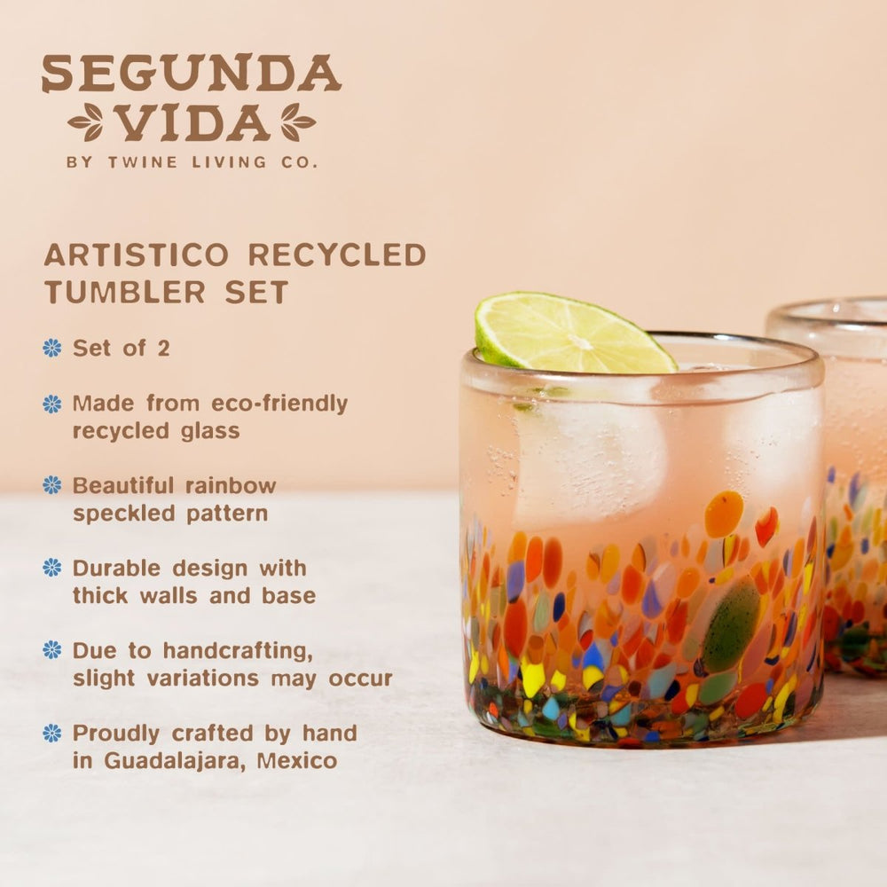 
                      
                        Twine Living Segunda Vida Artistico Tumblers, Set of 2 - lily & onyx
                      
                    