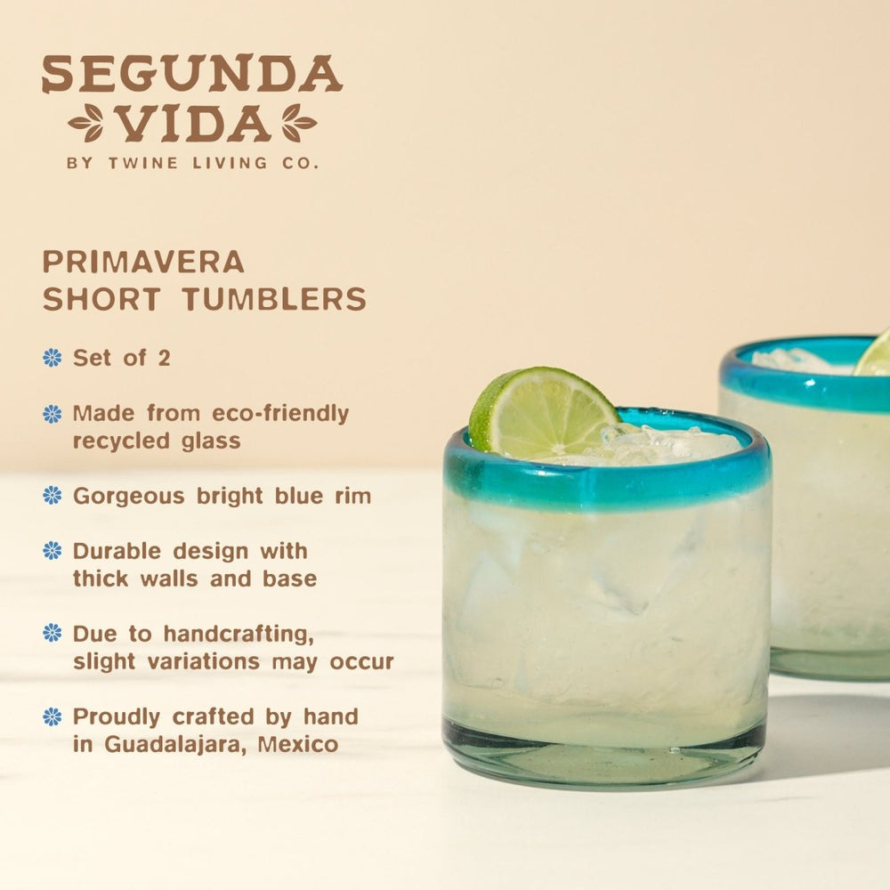 
                      
                        Twine Living Segunda Vida Primavera Short Tumblers, Set of 2 - lily & onyx
                      
                    