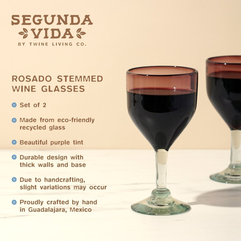 
                      
                        Twine Living Segunda Vida Rosado Wine Glass, Set of 2 - lily & onyx
                      
                    