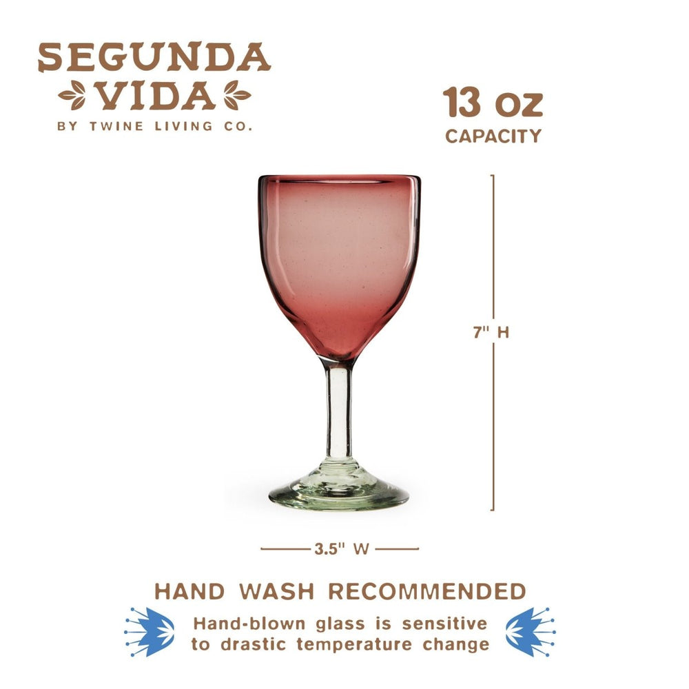 
                      
                        Twine Living Segunda Vida Rosado Wine Glass, Set of 2 - lily & onyx
                      
                    