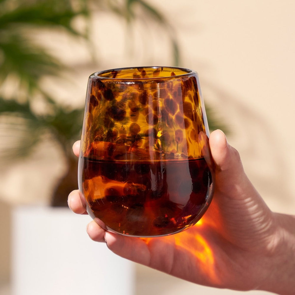 
                      
                        Twine Living Segunda Vida Tortuga Stemless Wine Glasses, Set of 2 - lily & onyx
                      
                    