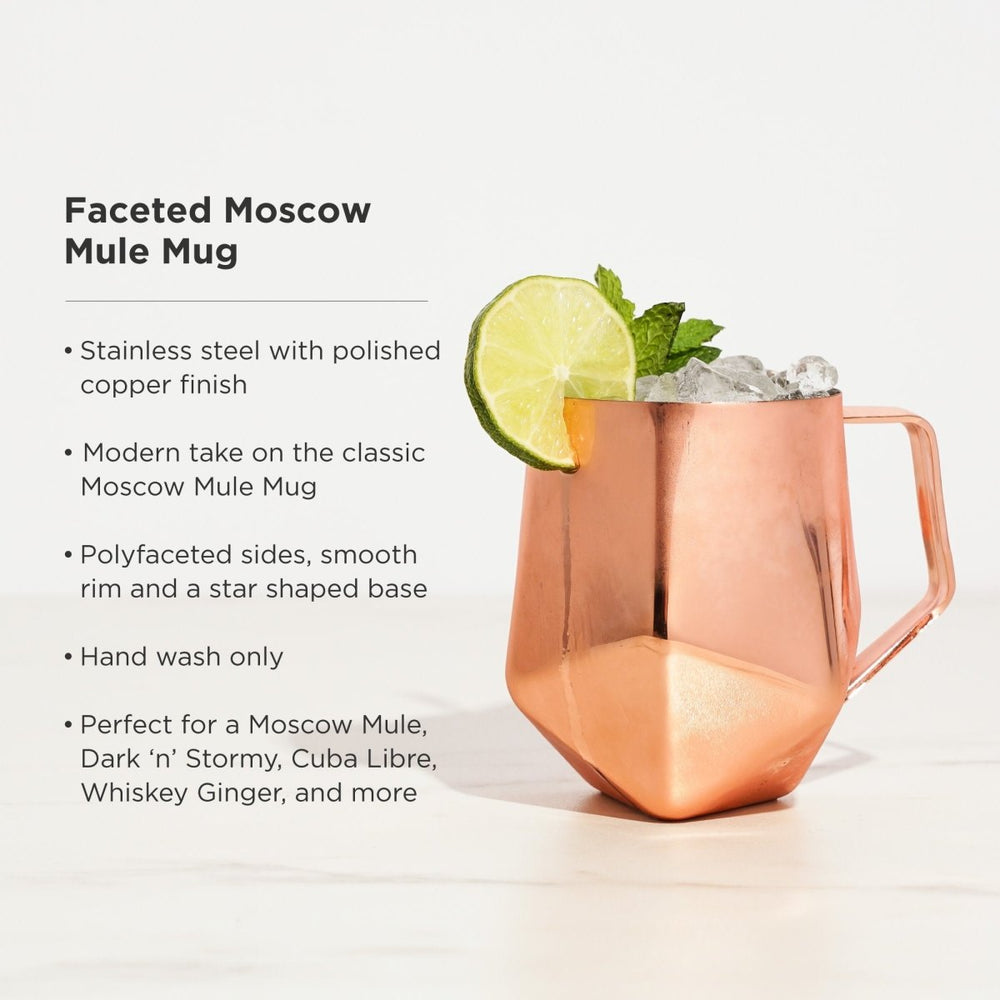
                      
                        Viski Seneca Faceted Copper Moscow Mule Mug - lily & onyx
                      
                    