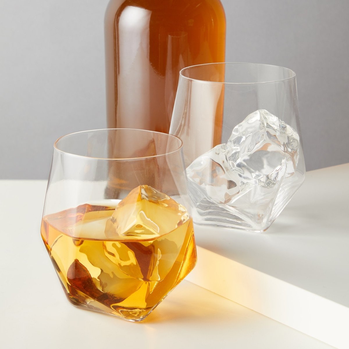 Viski Seneca Faceted Crystal Tumblers, Set of 2 - lily & onyx