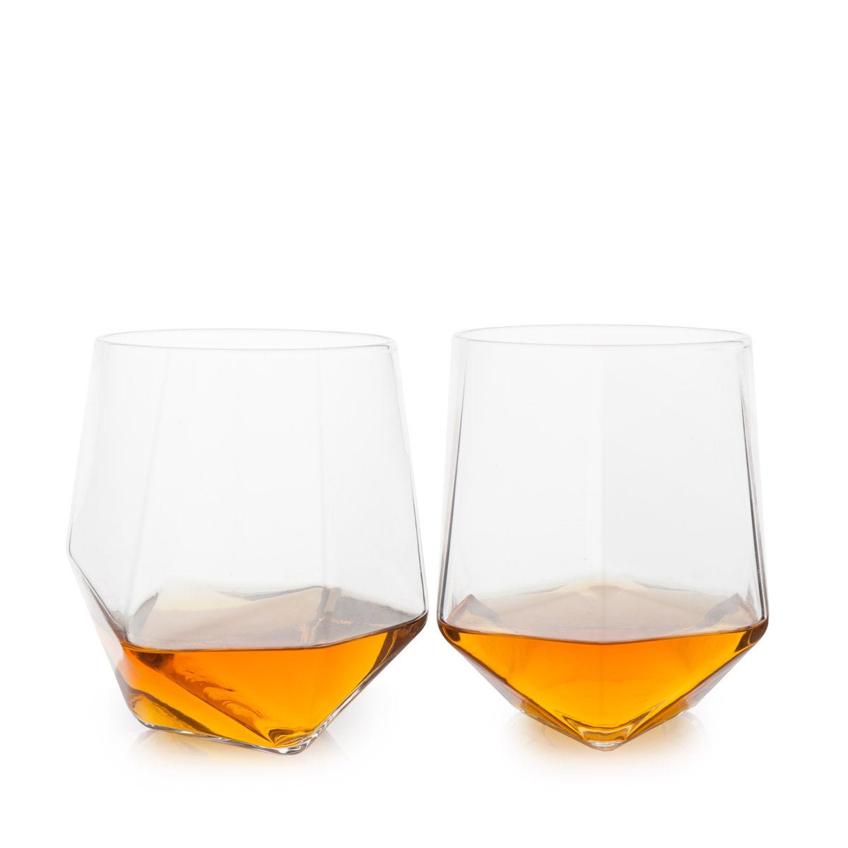 Viski Seneca Faceted Crystal Tumblers, Set of 2 - lily & onyx