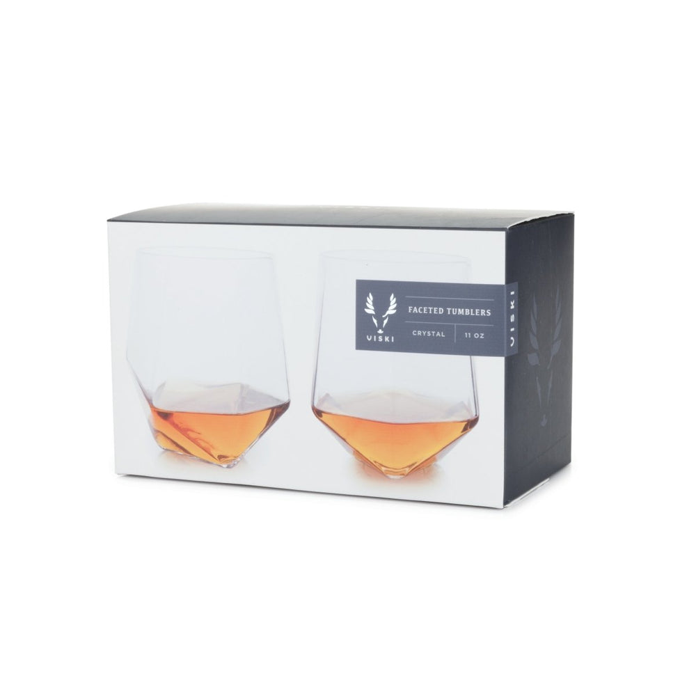 
                      
                        Viski Seneca Faceted Crystal Tumblers, Set of 2 - lily & onyx
                      
                    