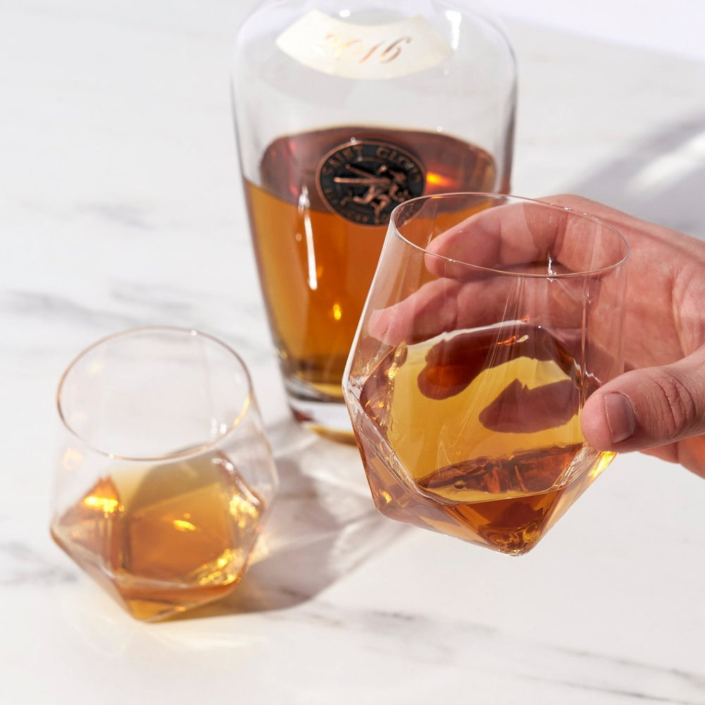 
                      
                        Viski Seneca Faceted Crystal Tumblers, Set of 2 - lily & onyx
                      
                    
