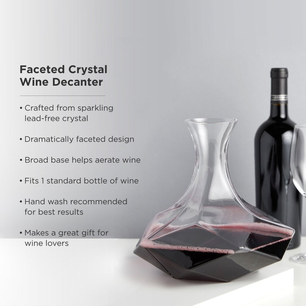 
                      
                        Viski Seneca Faceted Crystal Wine Decanter - lily & onyx
                      
                    