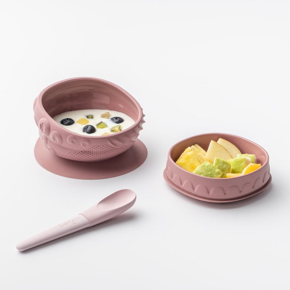 Miniware Sensory Baby Bowl - Raspberry - lily & onyx