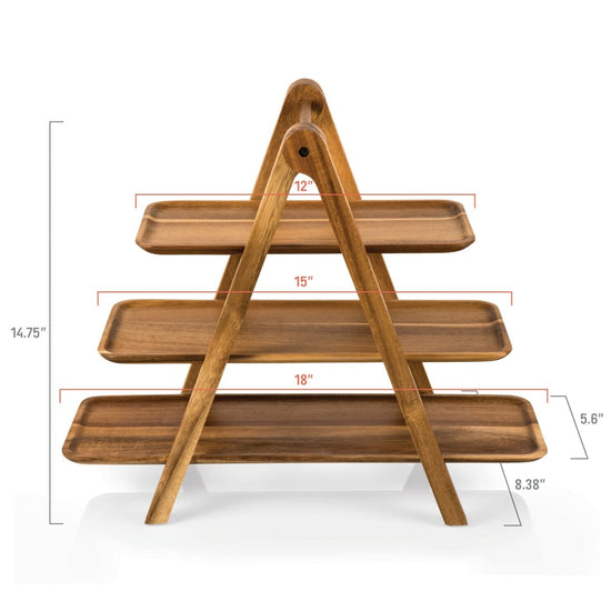 Picnic Time Family of Brands Serving Ladder 3 - Tiered Serving Station - lily & onyx