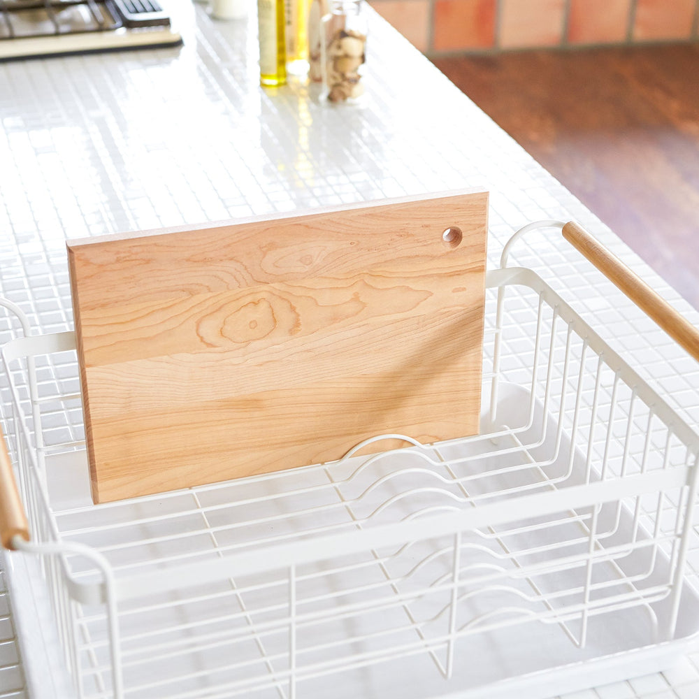 
                      
                        Steel Dish Rack with Wood Handles
                      
                    