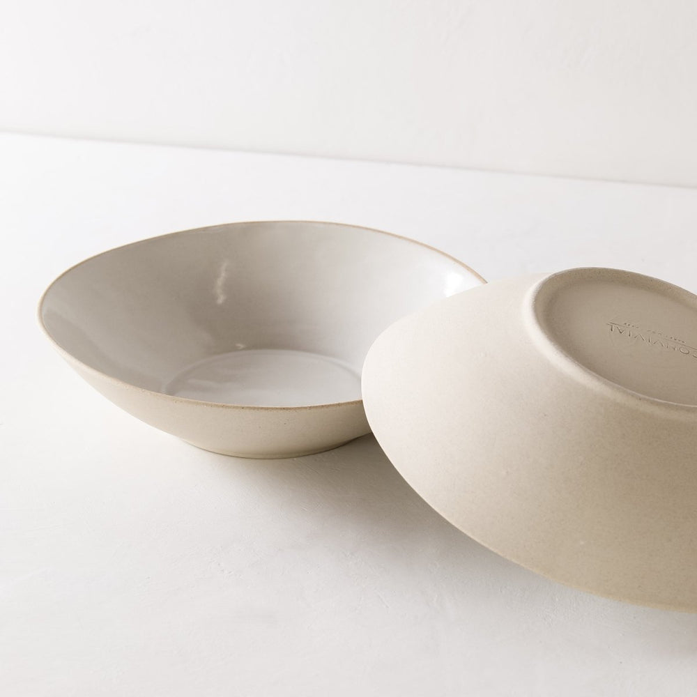 CONVIVIAL Shallow Serving Bowl | Raw Stoneware - lily & onyx