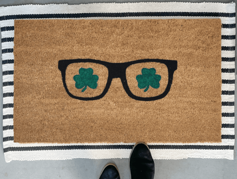 Nickel Designs Custom Doormats Shamrock Sunglasses Doormat - lily & onyx