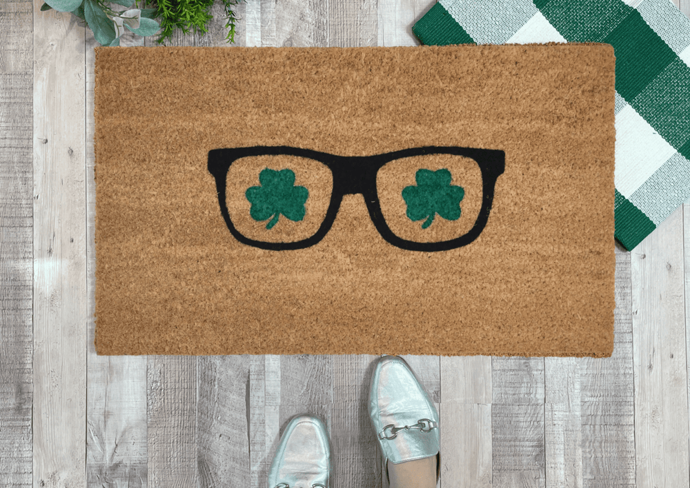 Nickel Designs Custom Doormats Shamrock Sunglasses Doormat - lily & onyx