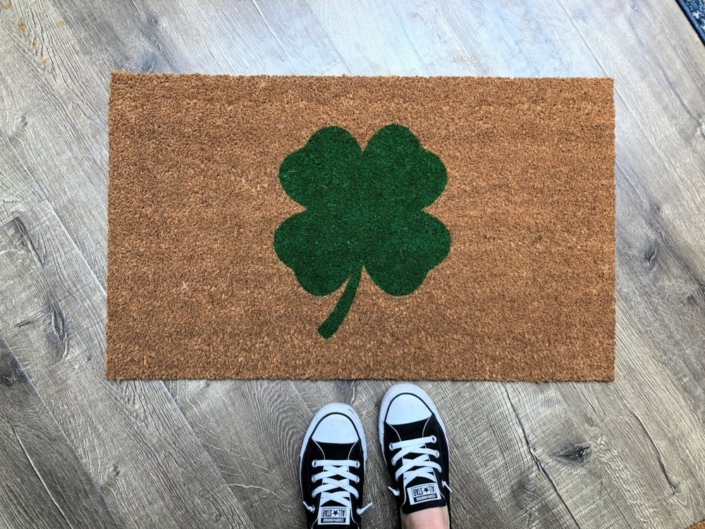 Nickel Designs Custom Doormats Shamrock Welcome Mat - lily & onyx