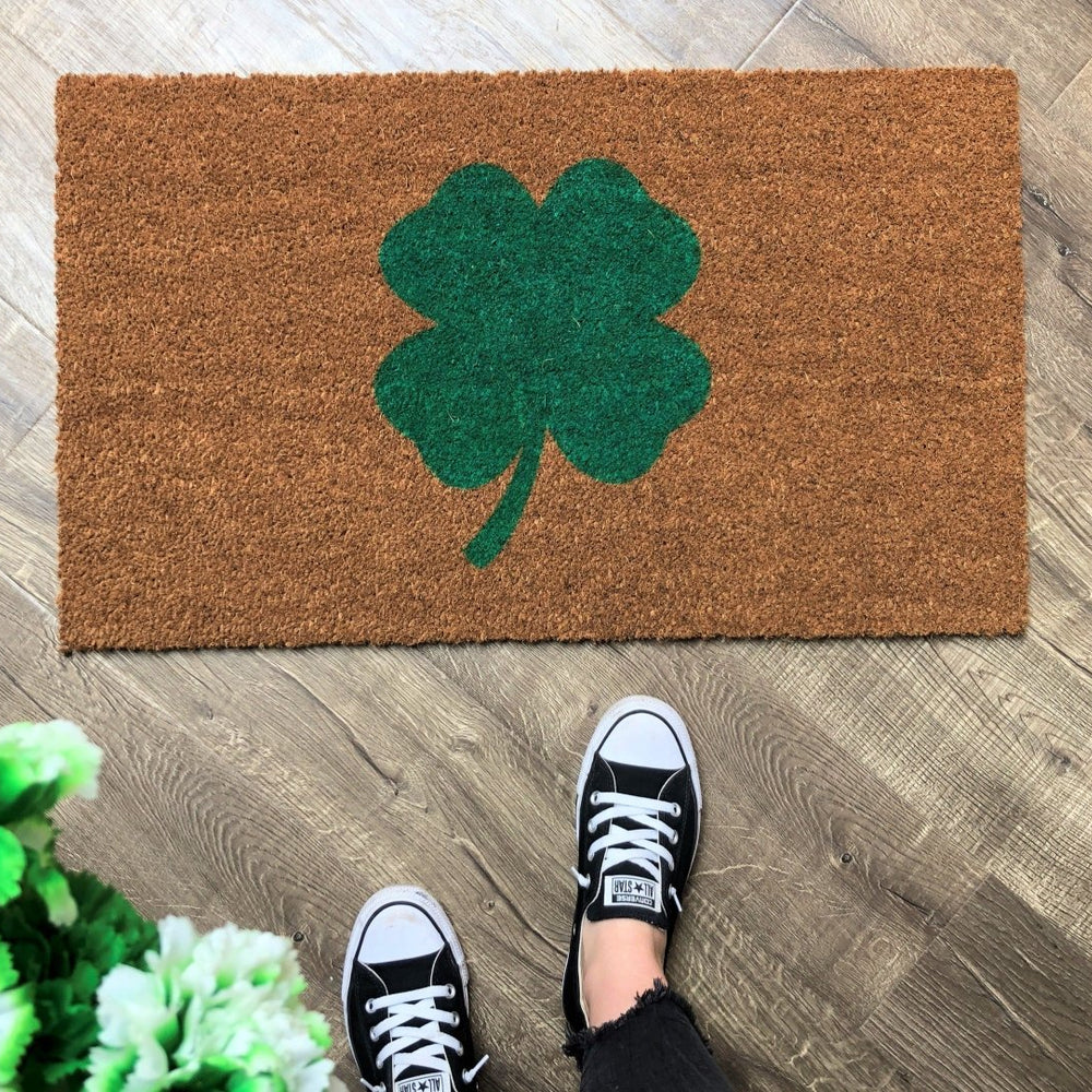 Nickel Designs Custom Doormats Shamrock Welcome Mat - lily & onyx