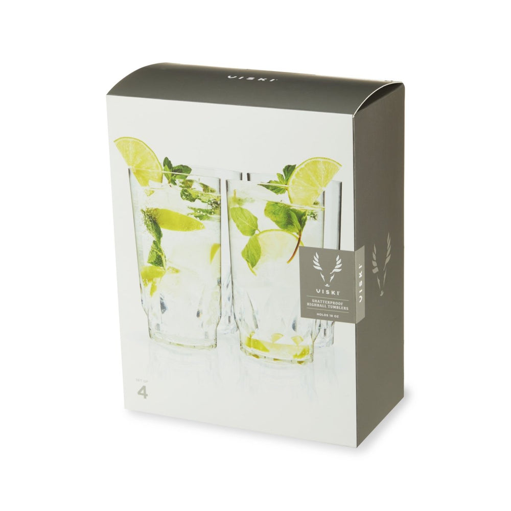 
                      
                        Viski Shatterproof Acrylic Highball Tumblers, Set of 4 - lily & onyx
                      
                    