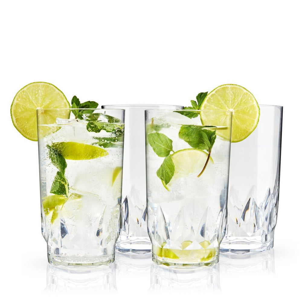 
                      
                        Viski Shatterproof Acrylic Highball Tumblers, Set of 4 - lily & onyx
                      
                    