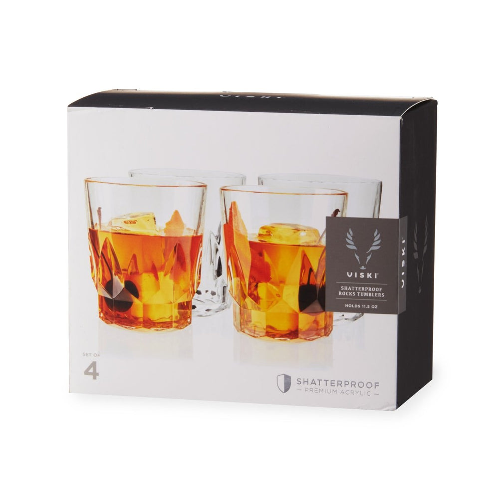 
                      
                        Viski Shatterproof Acrylic Rocks Tumblers, Set of 4 - lily & onyx
                      
                    
