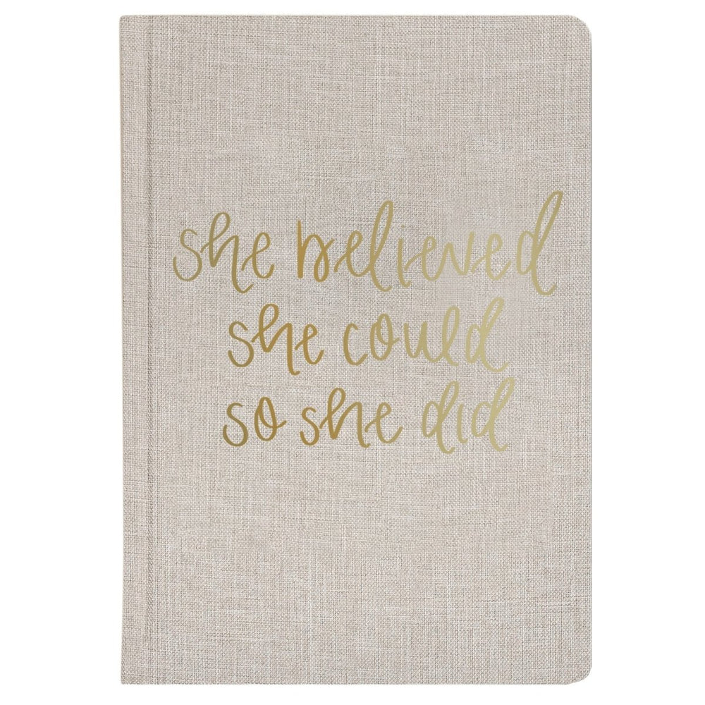 Sweet Water Decor She Believed She Could Fabric Journal - lily & onyx
