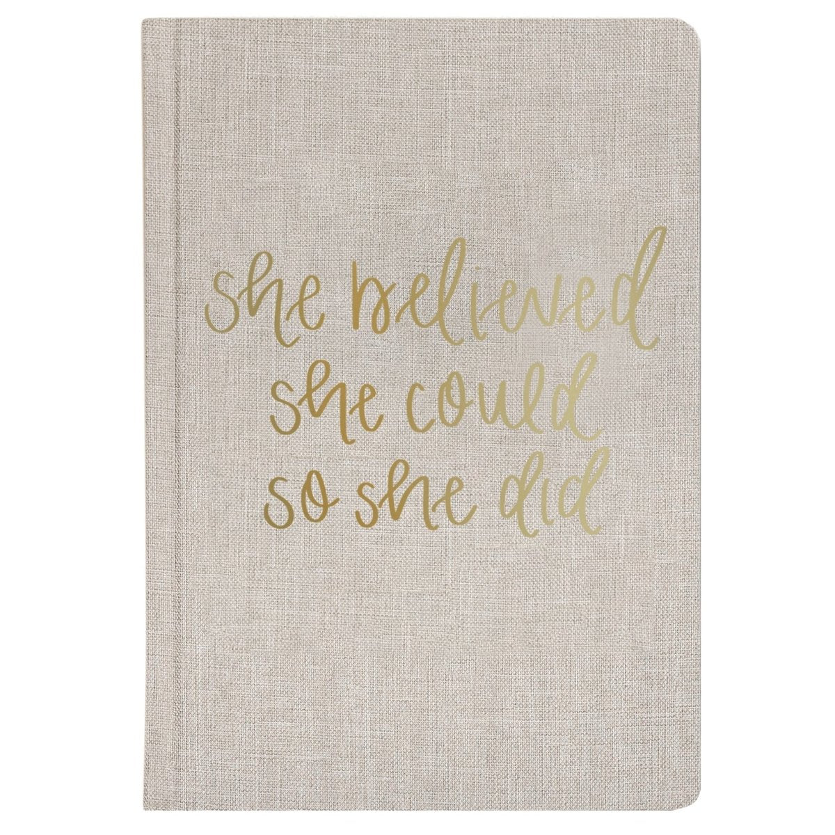 Sweet Water Decor She Believed She Could Fabric Journal - lily & onyx