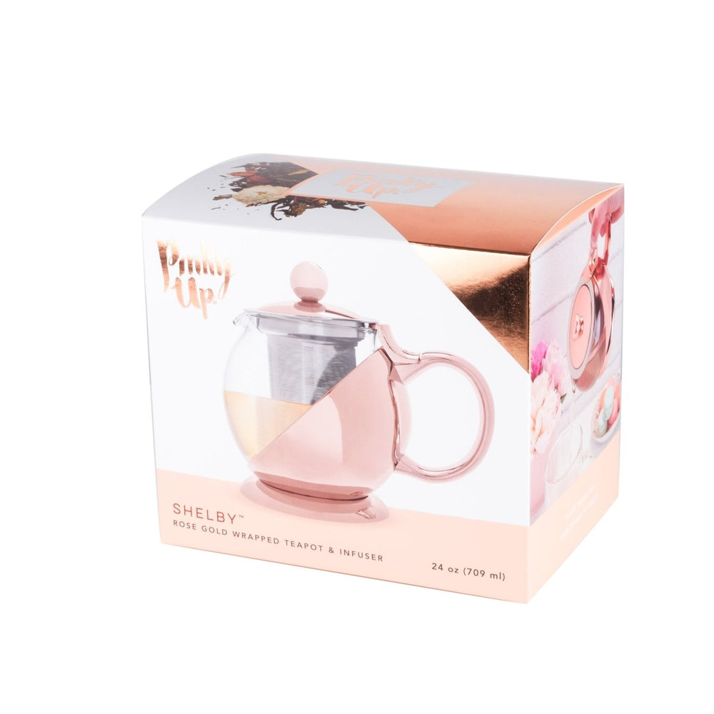 
                      
                        Pinky Up Tea Shelby Glass and Rose Gold Wrapped Teapot - lily & onyx
                      
                    