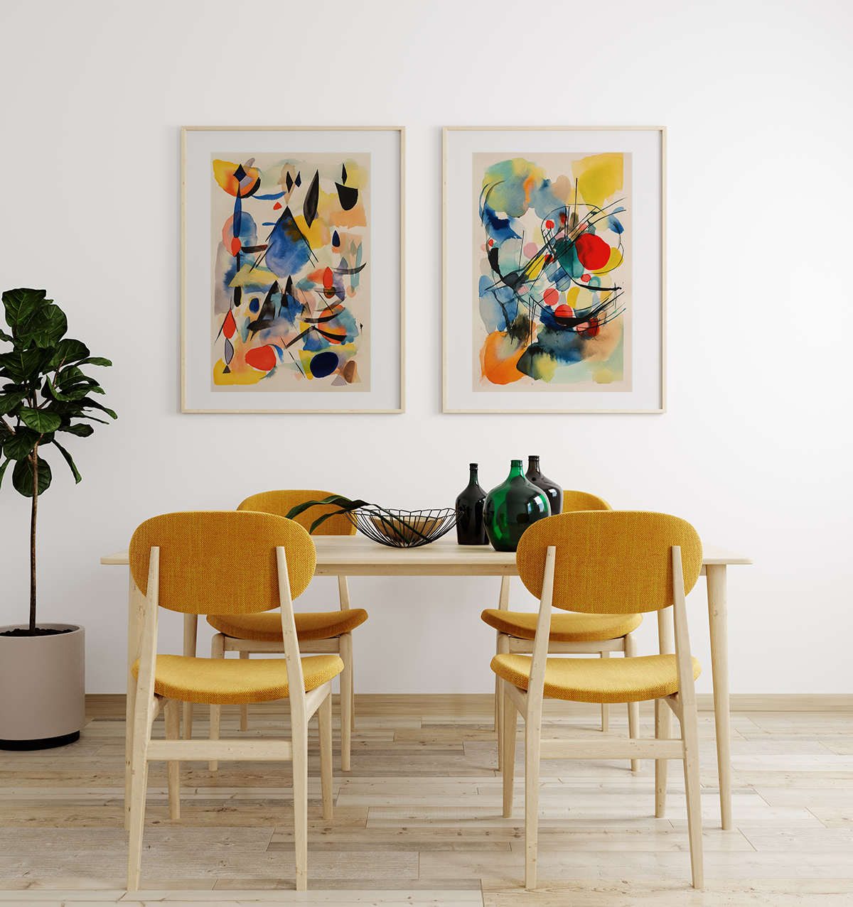 Primary 1 - Watercolor Art Print